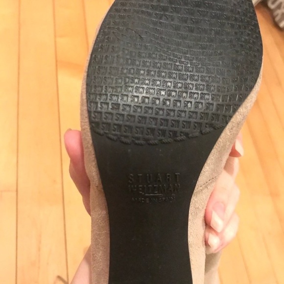 Stuart Weitzman over the knee boots in beige - Picture 3 of 4